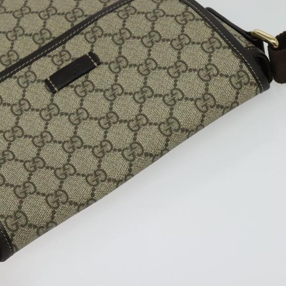 GUCCI GG Supreme Shoulder Bag Pvc Beige Gold - Picture 6 of 16